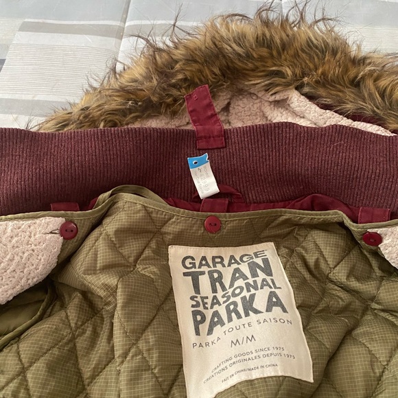 Garage Burgundy Duffle fall/winter coat size M - Picture 5 of 5